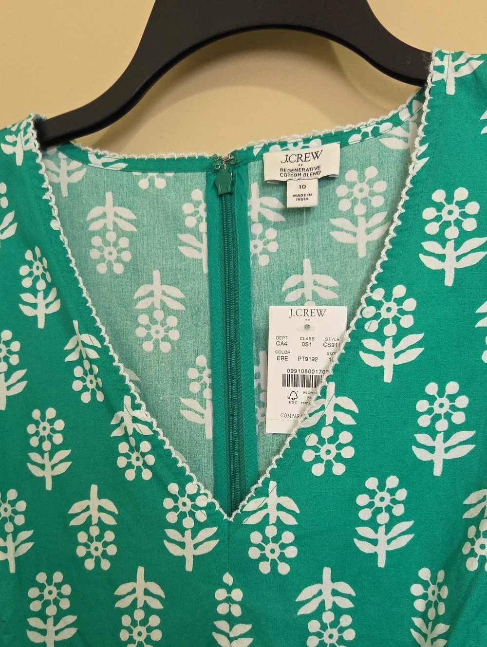 J. Crew lightweight emerald